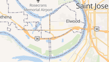 Elwood, Kansas map
