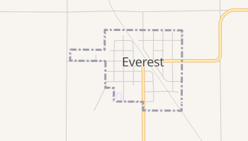 Everest, Kansas map