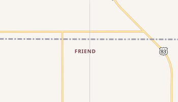 Friend, Kansas map