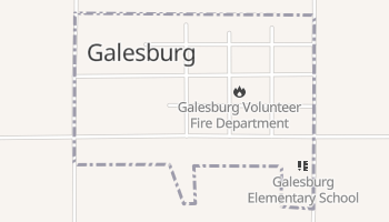 Galesburg, Kansas map