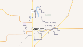 Garnett, Kansas map