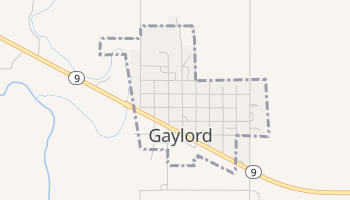 Gaylord, Kansas map