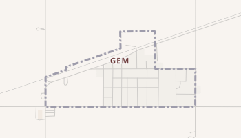 Gem, Kansas map
