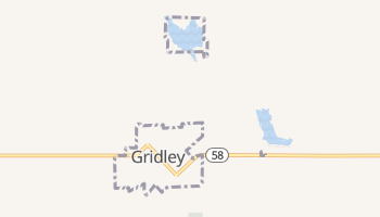 Gridley, Kansas map