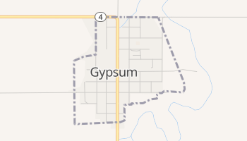 Gypsum, Kansas map