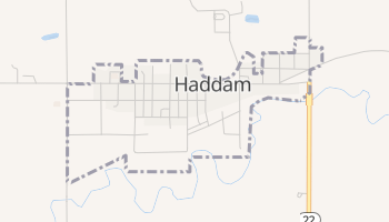 Haddam, Kansas map