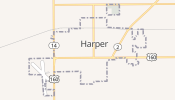 Harper, Kansas map