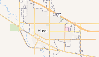 Hays, Kansas map