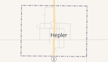 Hepler, Kansas map