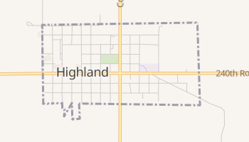 Highland, Kansas map