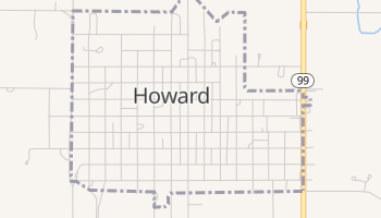 Howard, Kansas map