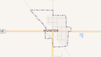 Hunter, Kansas map