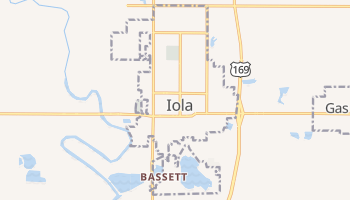 Iola, Kansas map