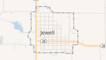 Jewell, Kansas map