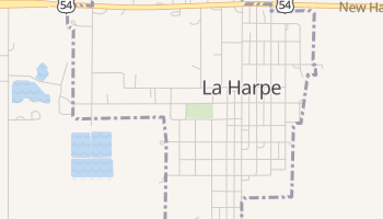La Harpe, Kansas map