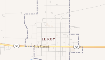 Le Roy, Kansas map