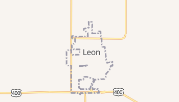 Leon, Kansas map
