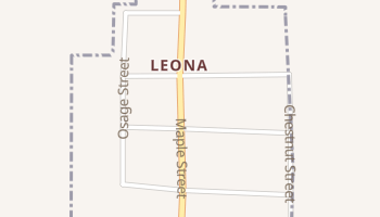 Leona, Kansas map