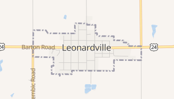 Leonardville, Kansas map