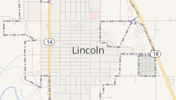 Lincoln, Kansas map
