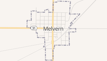 Melvern, Kansas map