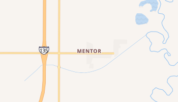 Mentor, Kansas map