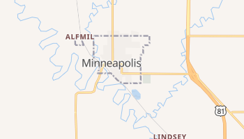 Minneapolis, Kansas map