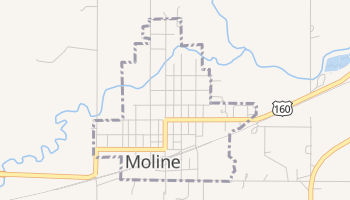 Moline, Kansas map