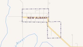 New Albany, Kansas map