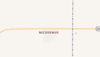 Nicodemus, Kansas map