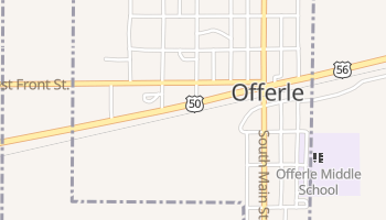 Offerle, Kansas map