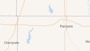 Parsons, Kansas map