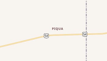 Piqua, Kansas map