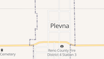 Plevna, Kansas map