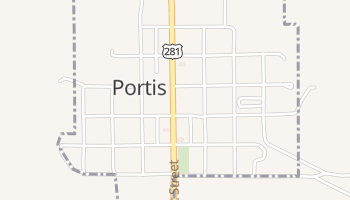 Portis, Kansas map