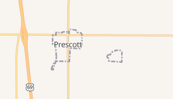 Prescott, Kansas map