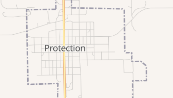 Protection, Kansas map