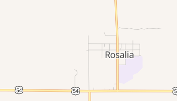 Rosalia, Kansas map