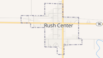 Rush Center, Kansas map