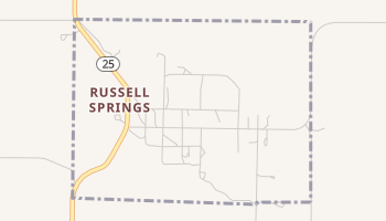 Russell Springs, Kansas map