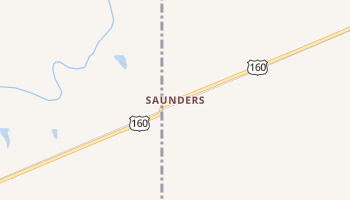 Saunders, Kansas map
