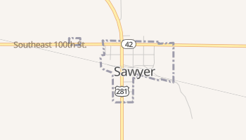 Sawyer, Kansas map