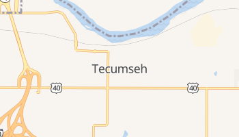 Tecumseh, Kansas map