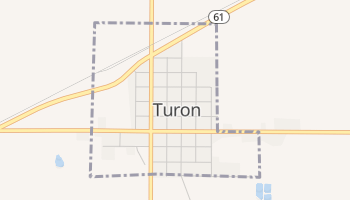 Turon, Kansas map