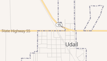 Udall, Kansas map