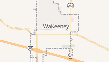 WaKeeney, Kansas map
