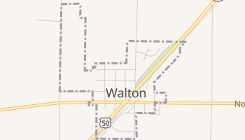 Walton, Kansas map