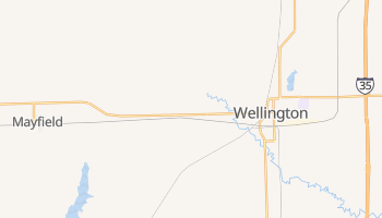 Wellington, Kansas map