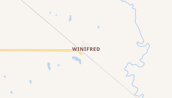 Winifred, Kansas map
