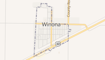 Winona, Kansas map